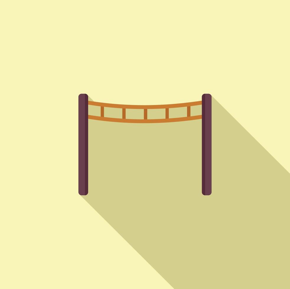 Minimalist rope bridge icon representing overcoming obstacles vector
