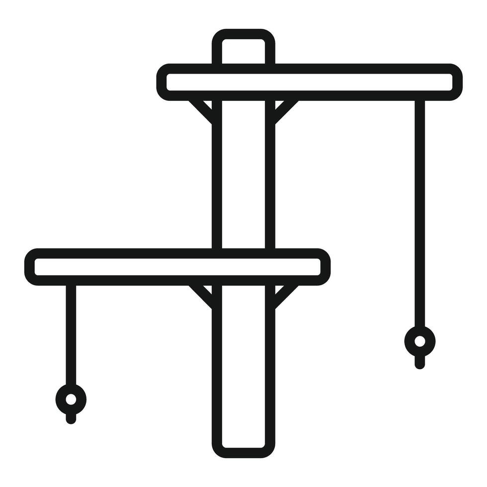 Cat tree with hanging ball toy for playful cats vector