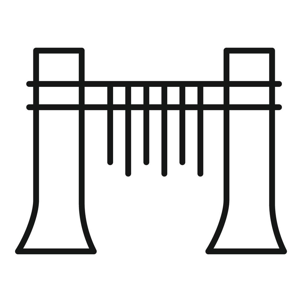 Hydroelectric power plant generating electricity using water power vector