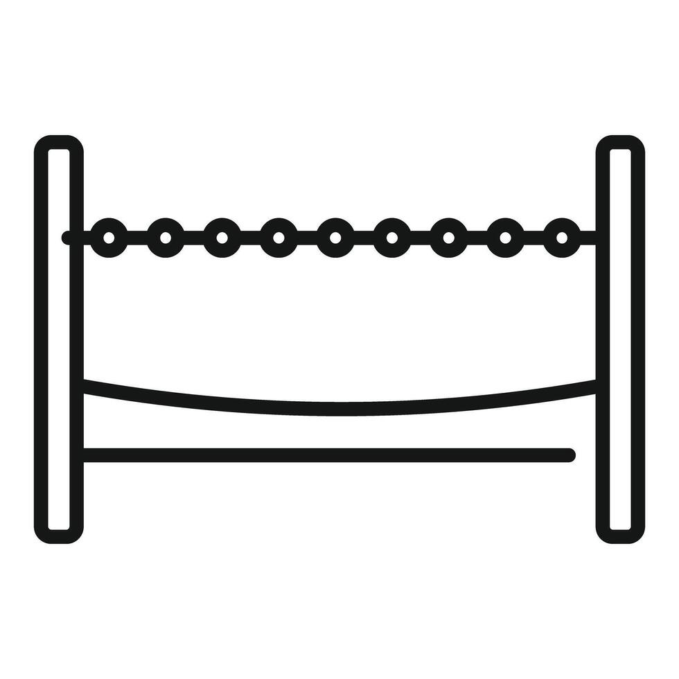Boxing ring with ropes icon outline style vector