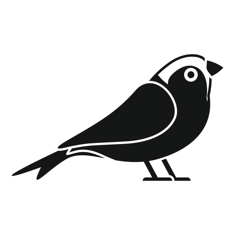Small bird standing side view silhouette icon design vector