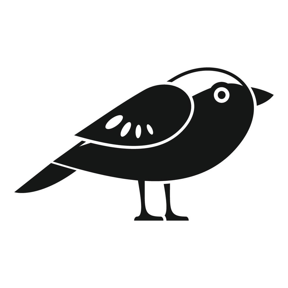 Small bird standing side view icon simple style vector