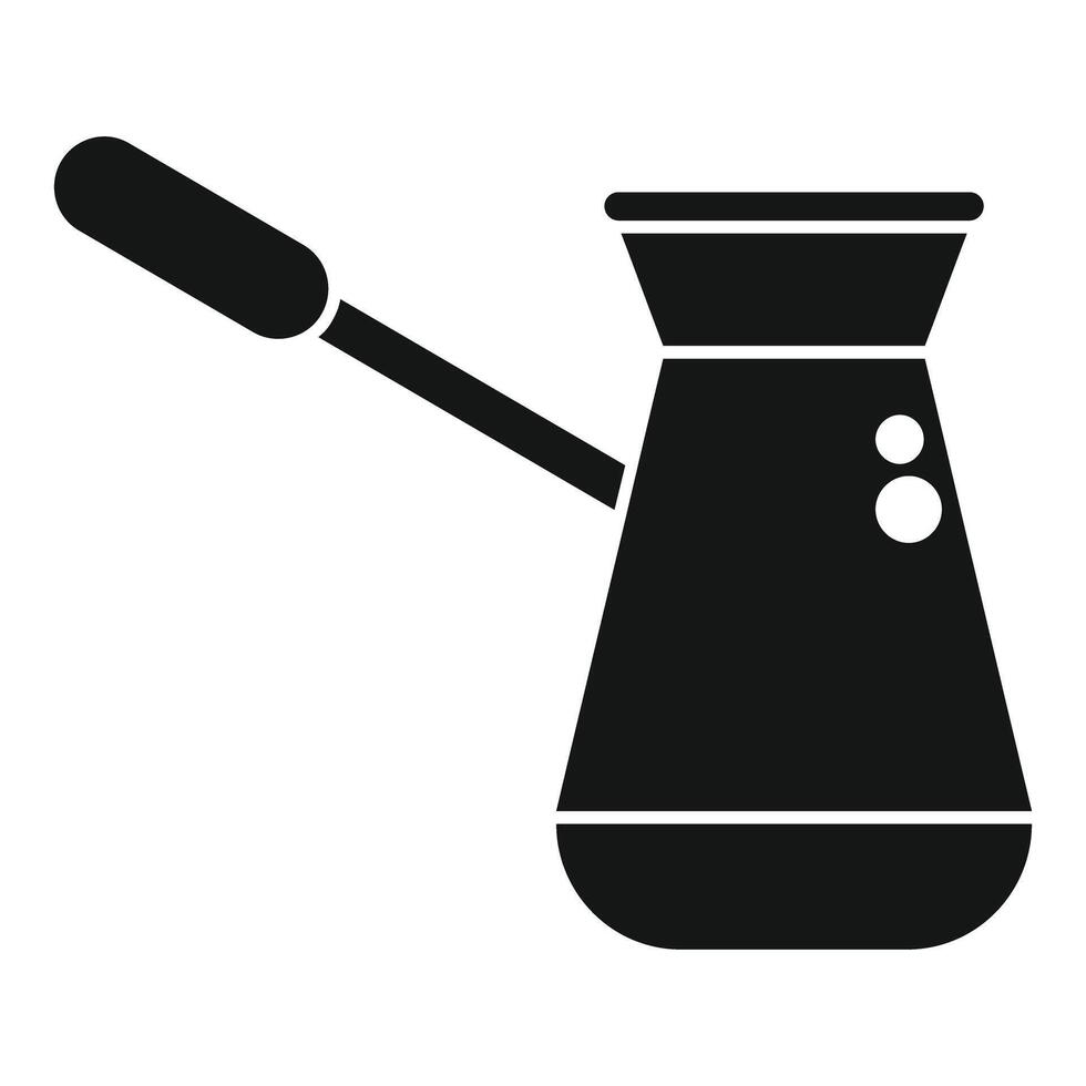 Turkish coffee pot making coffee icon, simple style vector