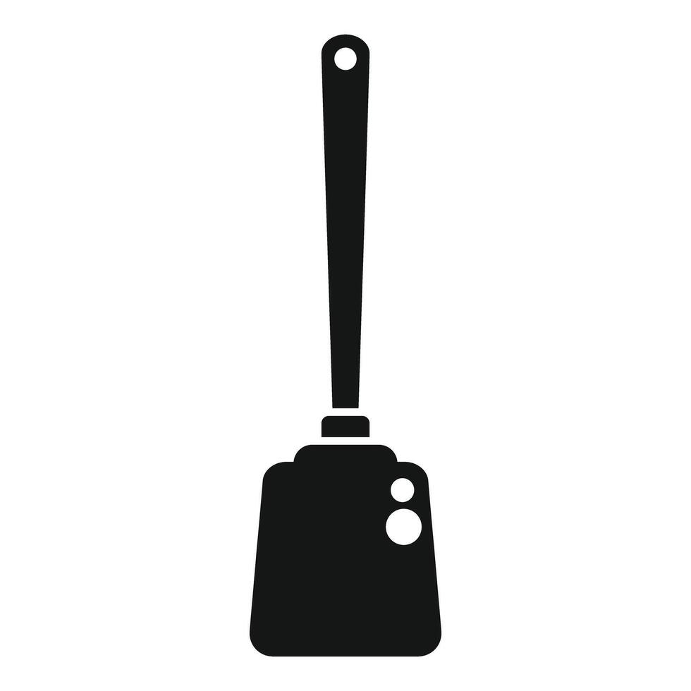 Toilet plunger with wooden handle for clogged toilets vector