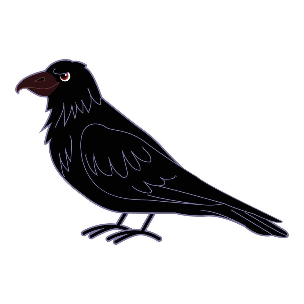 graphic of a stylized black raven with a sleek design vector
