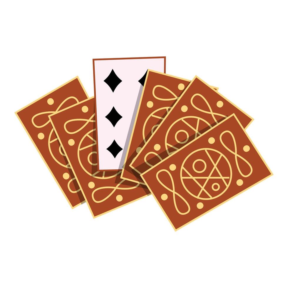 Vintage style playing cards set vector