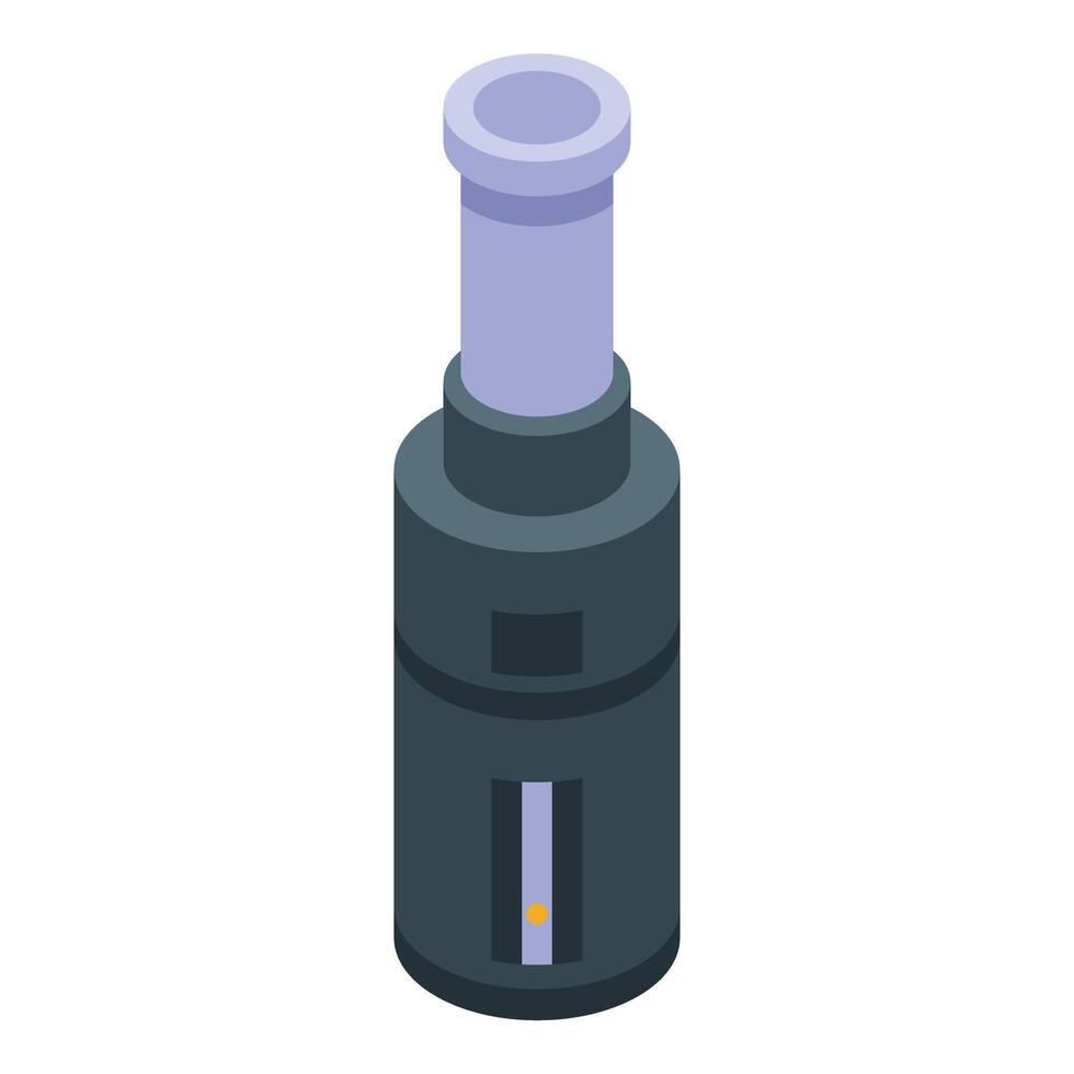 Electronic cigarette using e liquid to generate aerosol for vaping vector