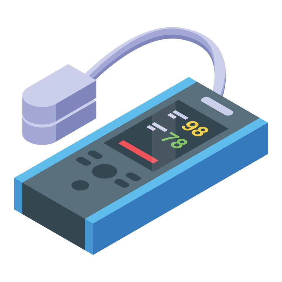 Digital device for measuring pulse rate and oxygen levels in blood vector