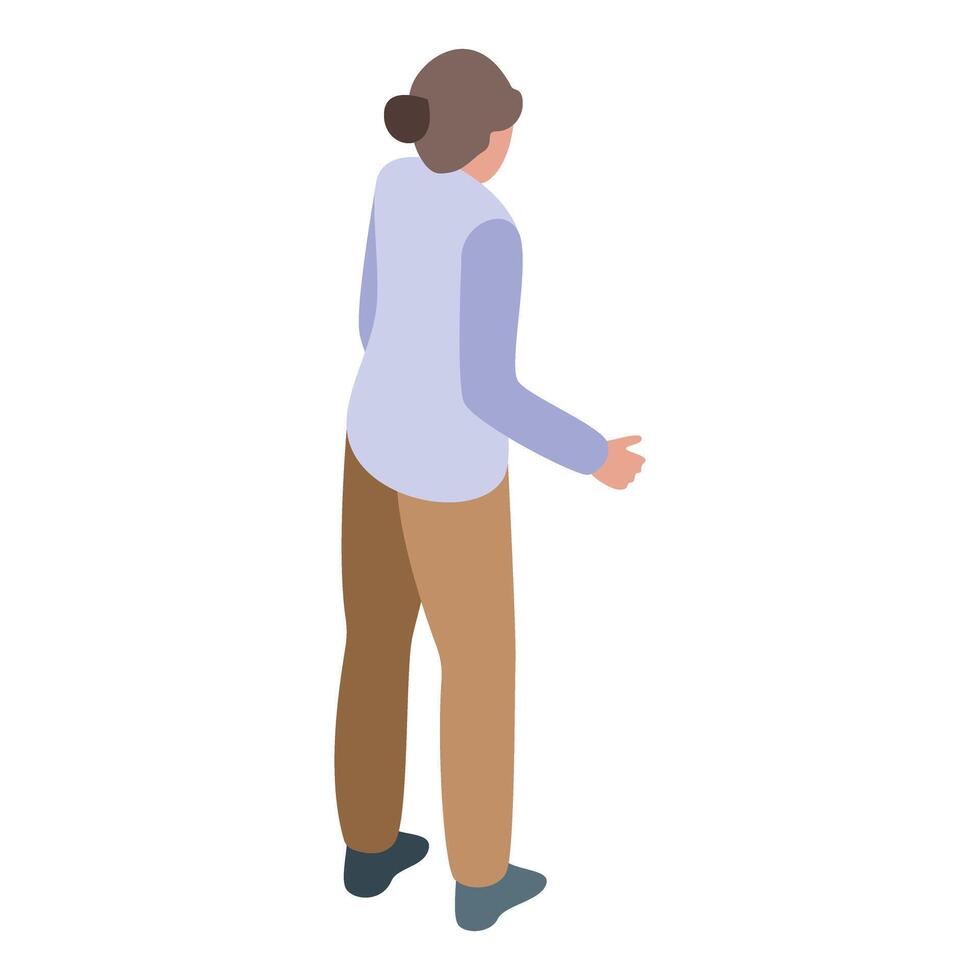 Businesswoman pointing with her finger while explaining something vector