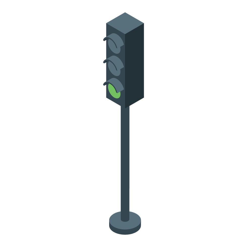 Green traffic light allowing traffic to move 47046609 Vector Art at