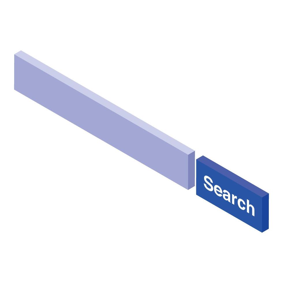 Blank search bar isometric illustration representing online searching vector