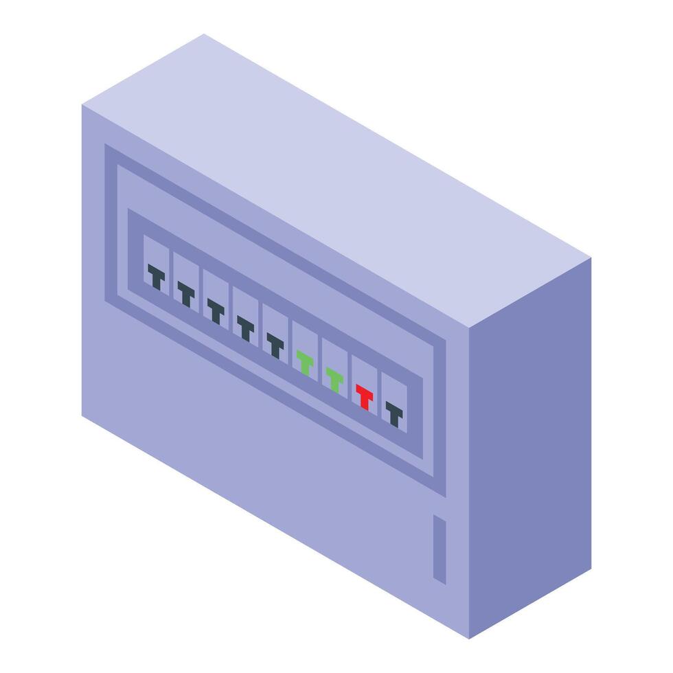 Electric fuse box is supplying power to all rooms in the house vector