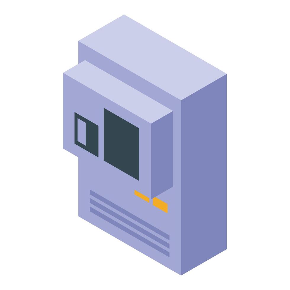 Electric meter counter showing energy consumption data vector