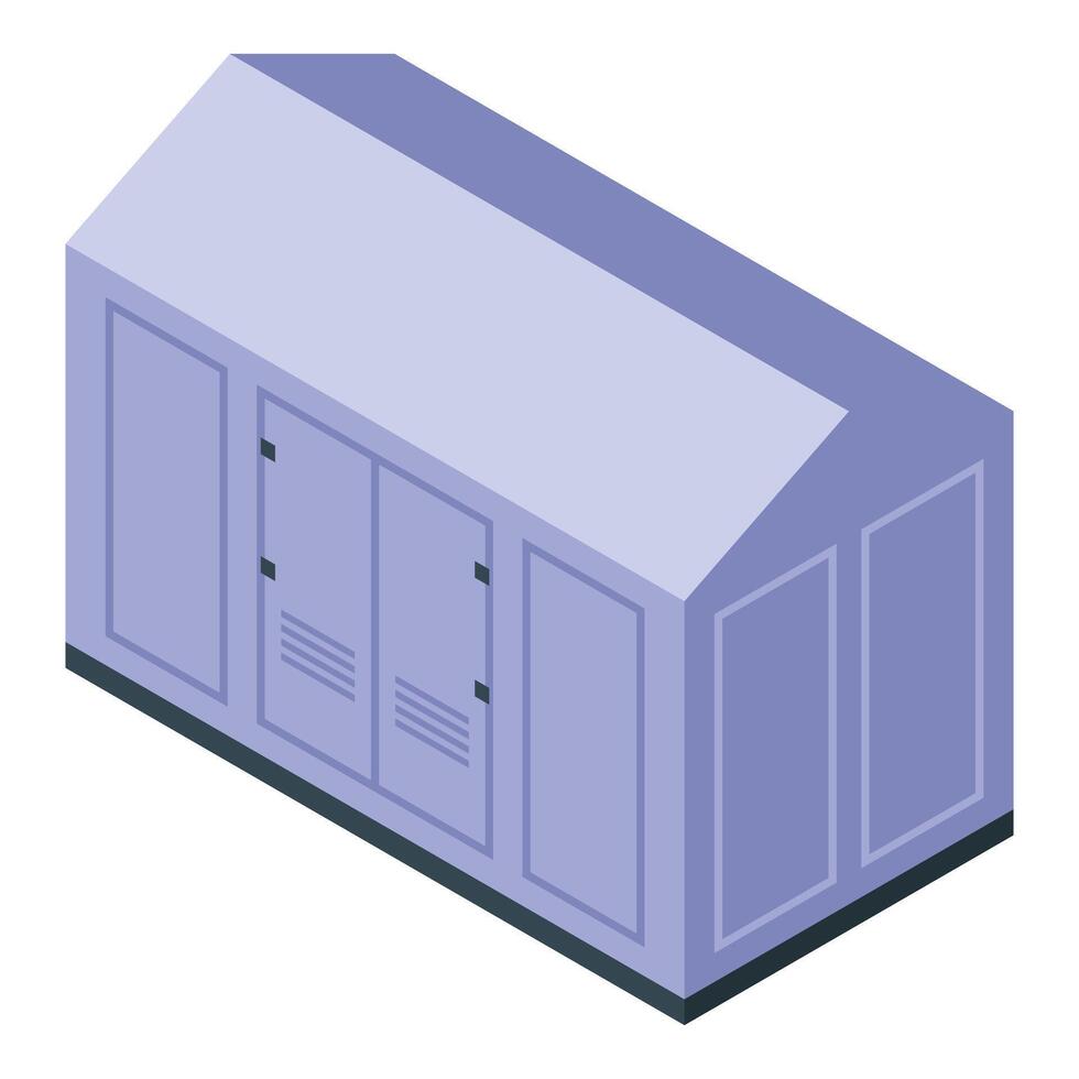 Electrical transformer house providing power distribution for industrial needs vector