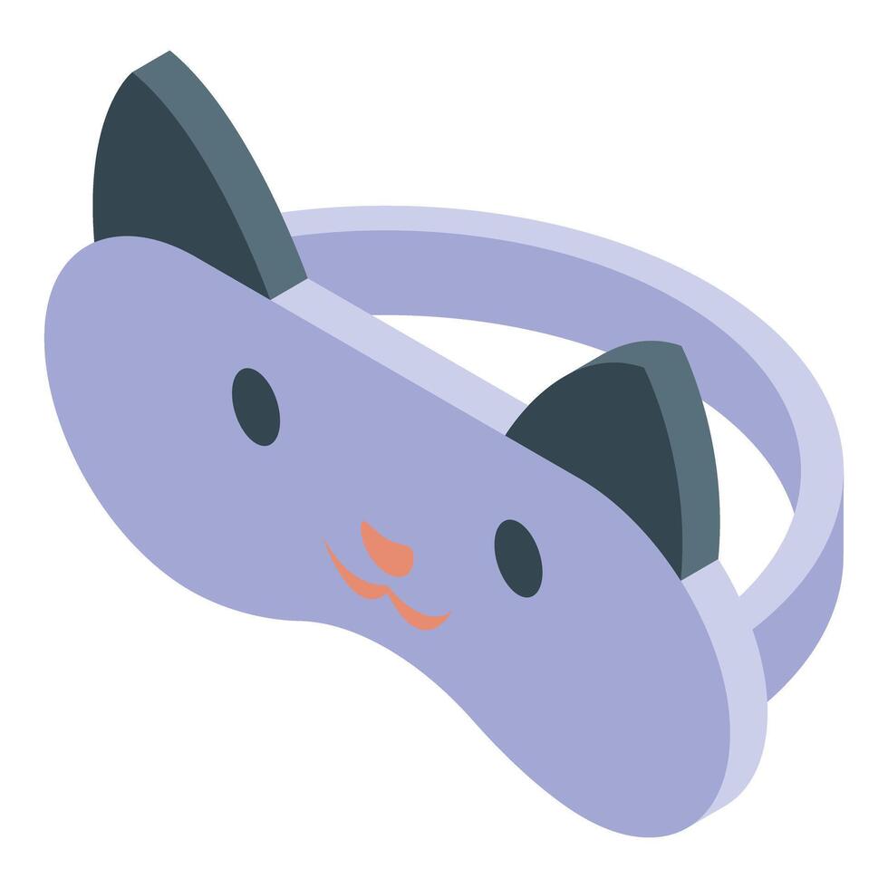 Cute cat sleeping mask for sleeping well and having sweet dreams vector