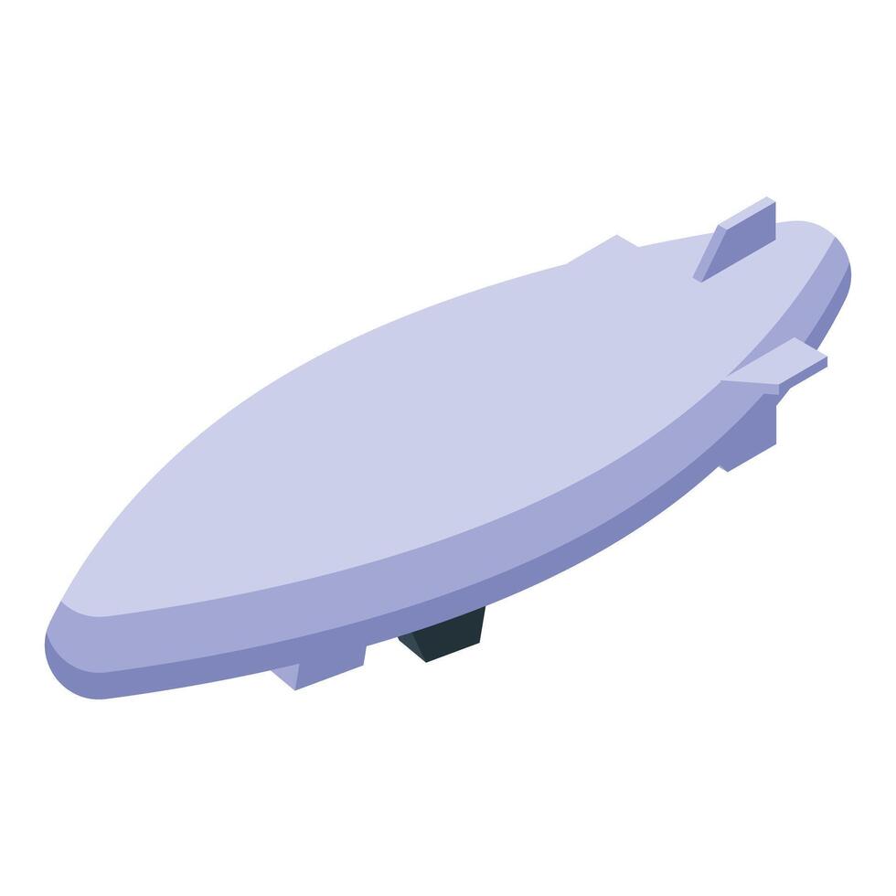 Big zeppelin dirigible flying in the sky for transportation vector