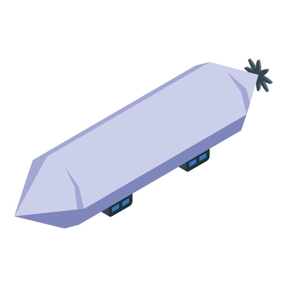 Modern airship flying with helium in the sky vector