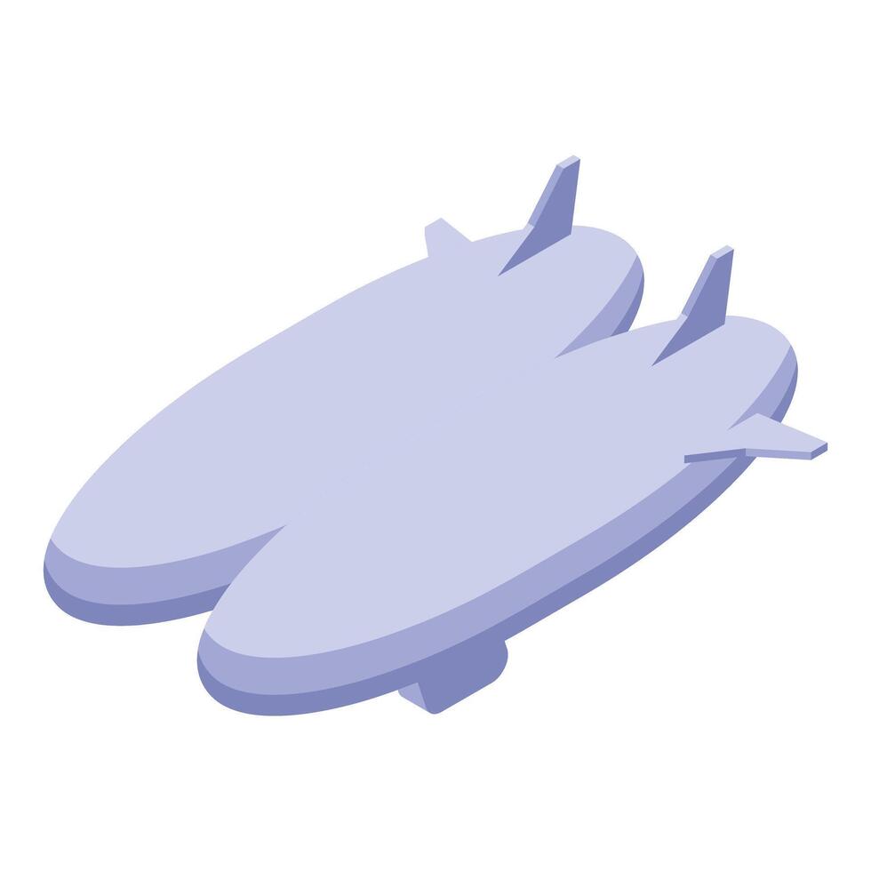Modern passenger airship flying in the sky, new eco transport, isometric view vector