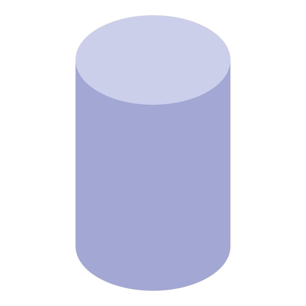 Light purple cylinder standing on white background vector