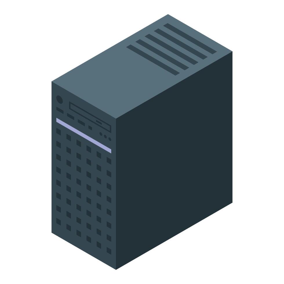 Big data server storing information with processor cooling system vector