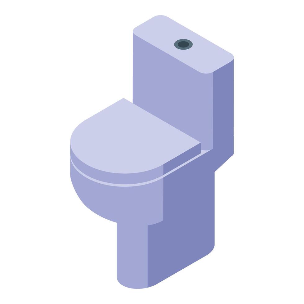 Modern toilet bowl standing on a white background vector