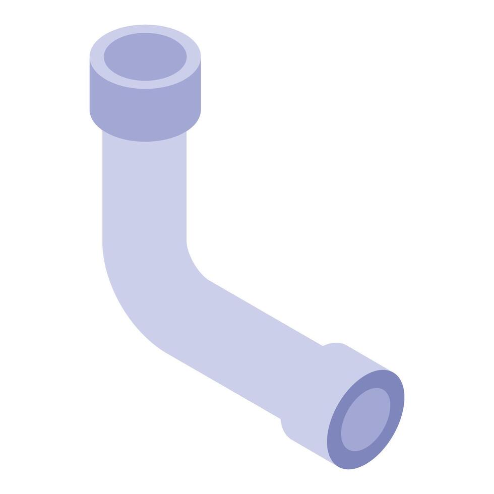 Plumbing pipe element connecting two sides isometric view vector