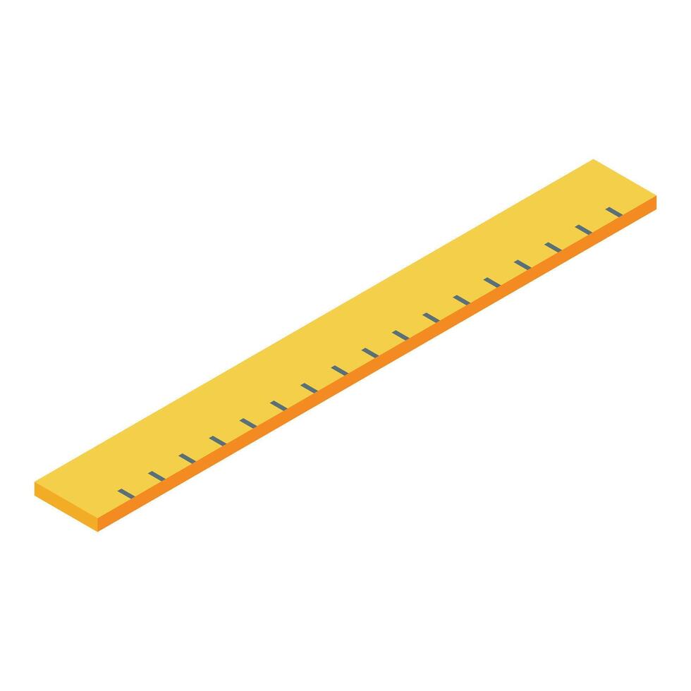 Yellow ruler tool measuring length in centimeters vector