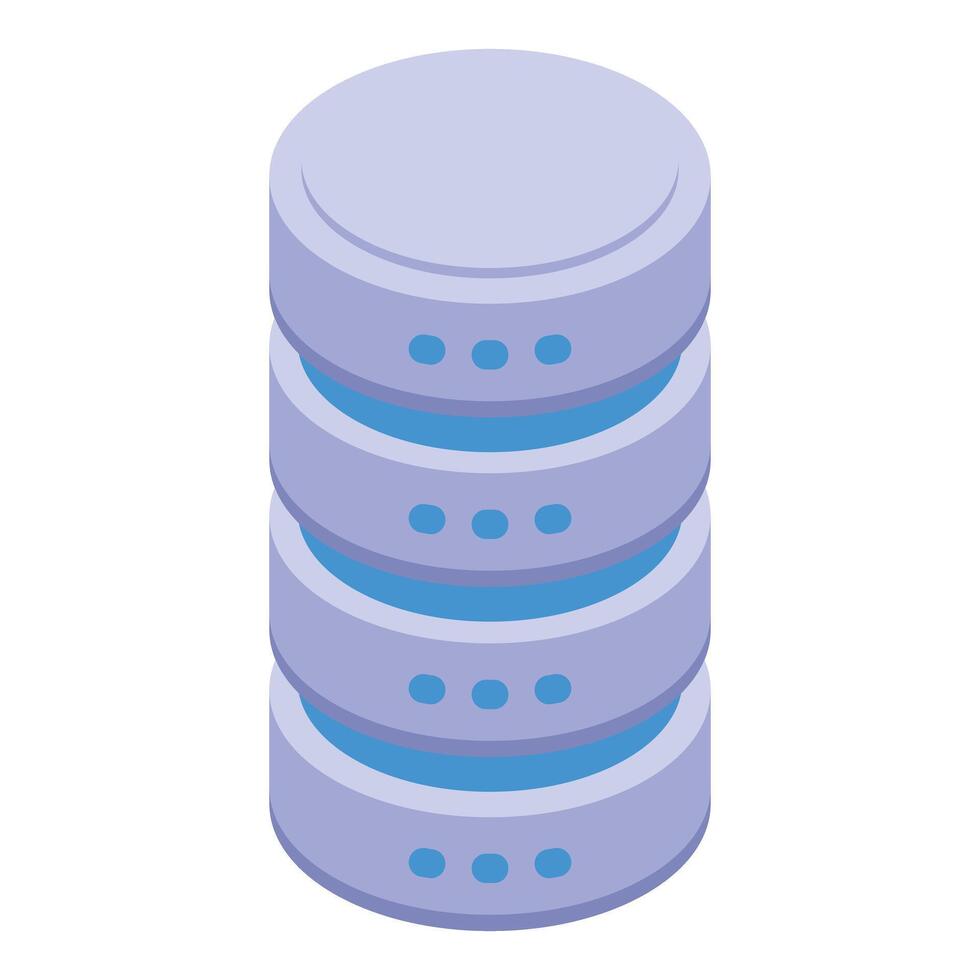 Database server icon showing data storage for cloud computing vector