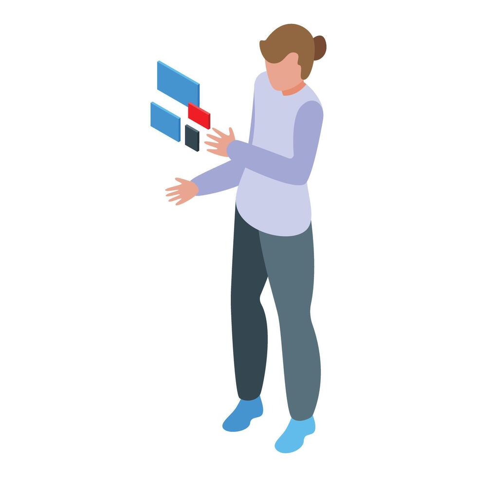 Software developer building application using agile methodology vector