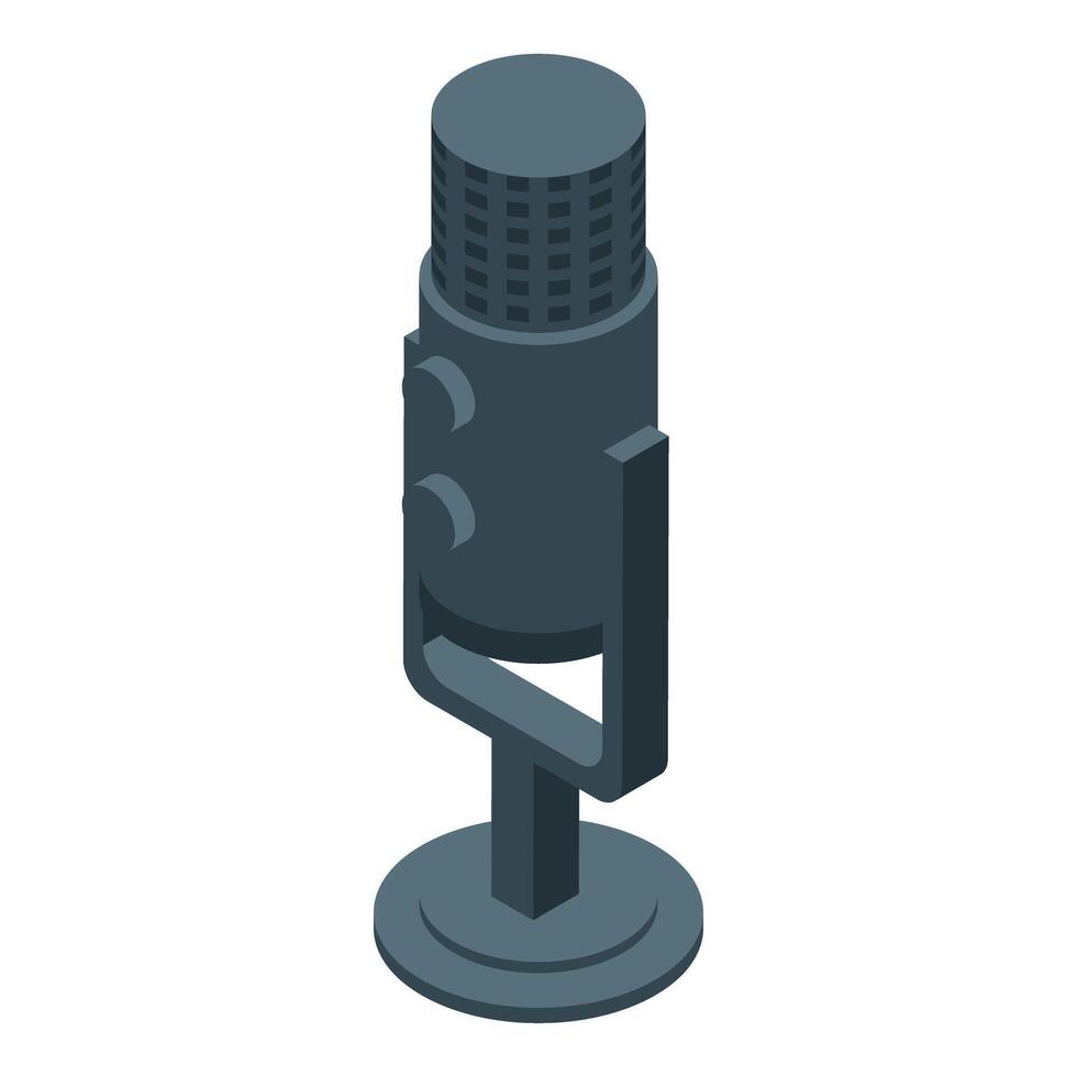 Studio microphone is recording a podcast or song vector