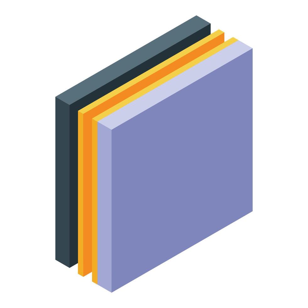 Soundproofing building material layers showing noise insulation vector
