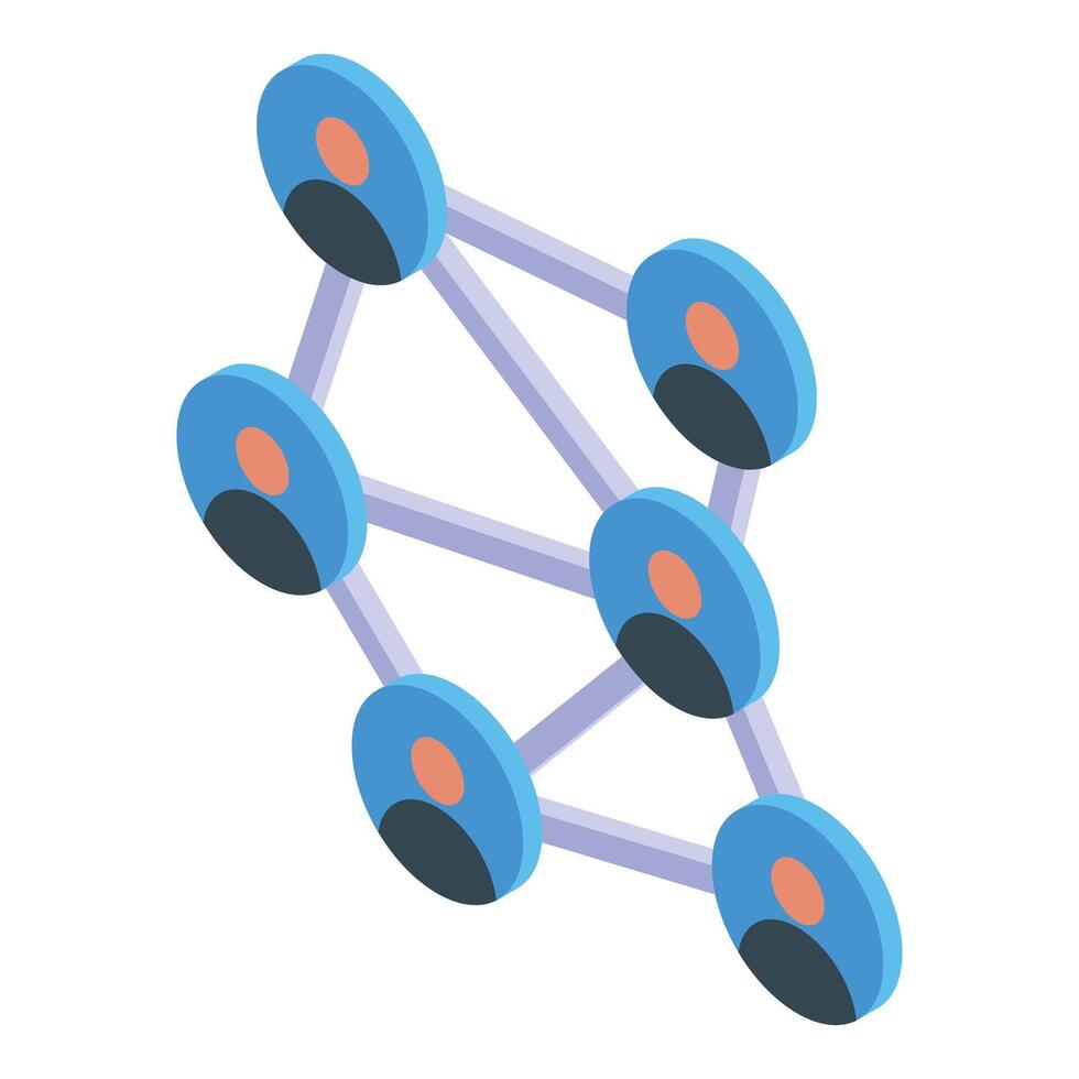 People connecting with each other forming a network vector