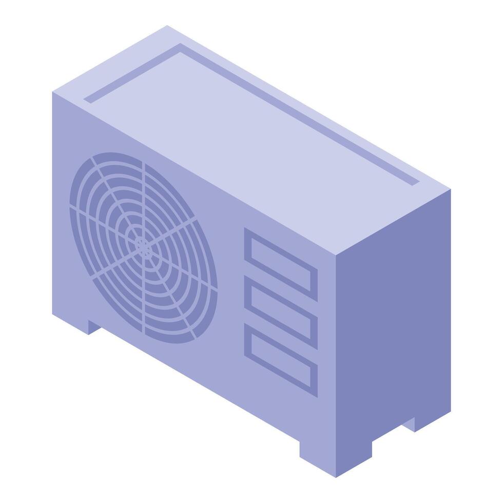 Modern air conditioner cooling room isometric view vector