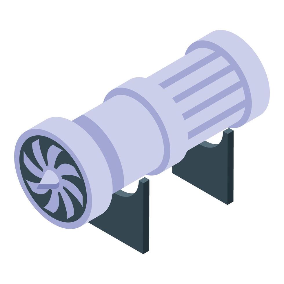 Industrial air turbine generating clean energy from wind power vector