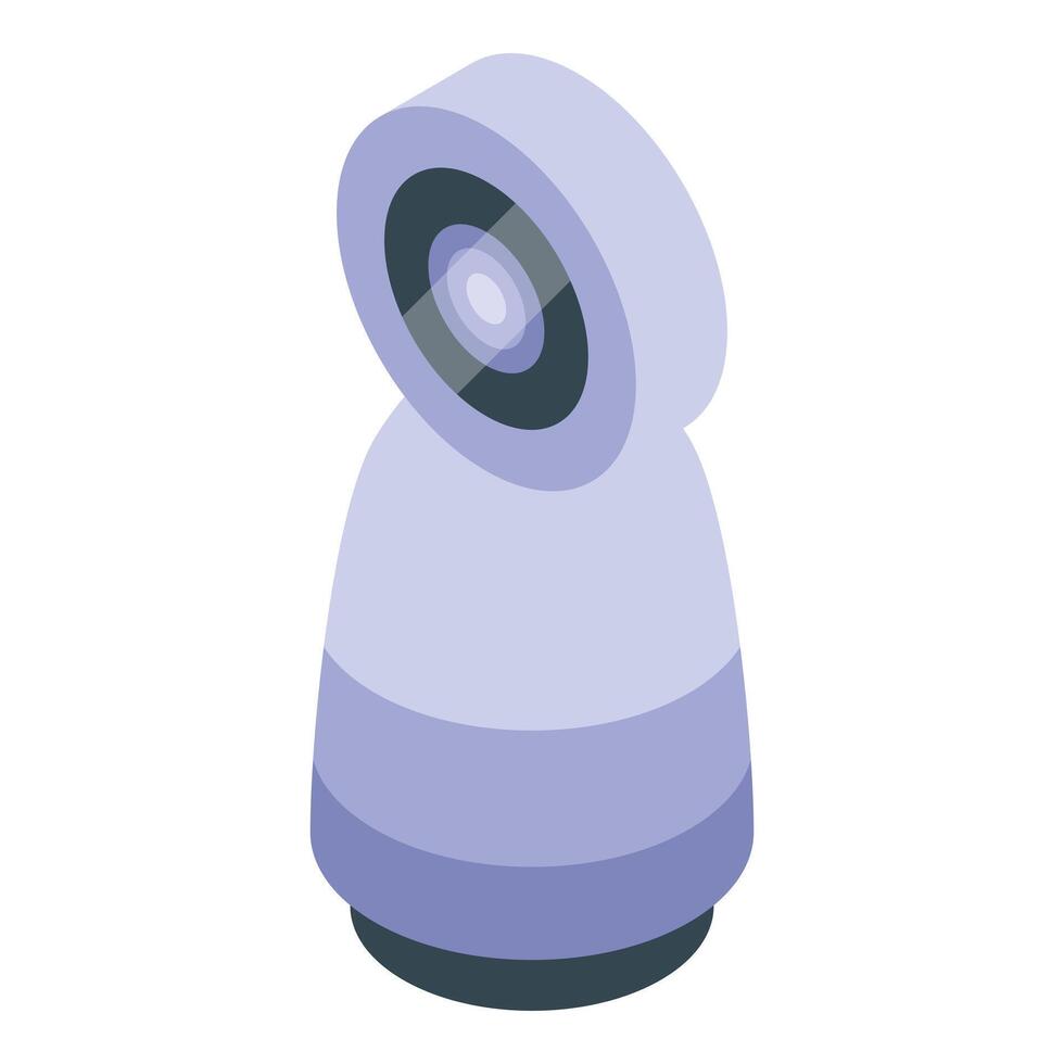 Modern security camera monitoring system isometric icon vector