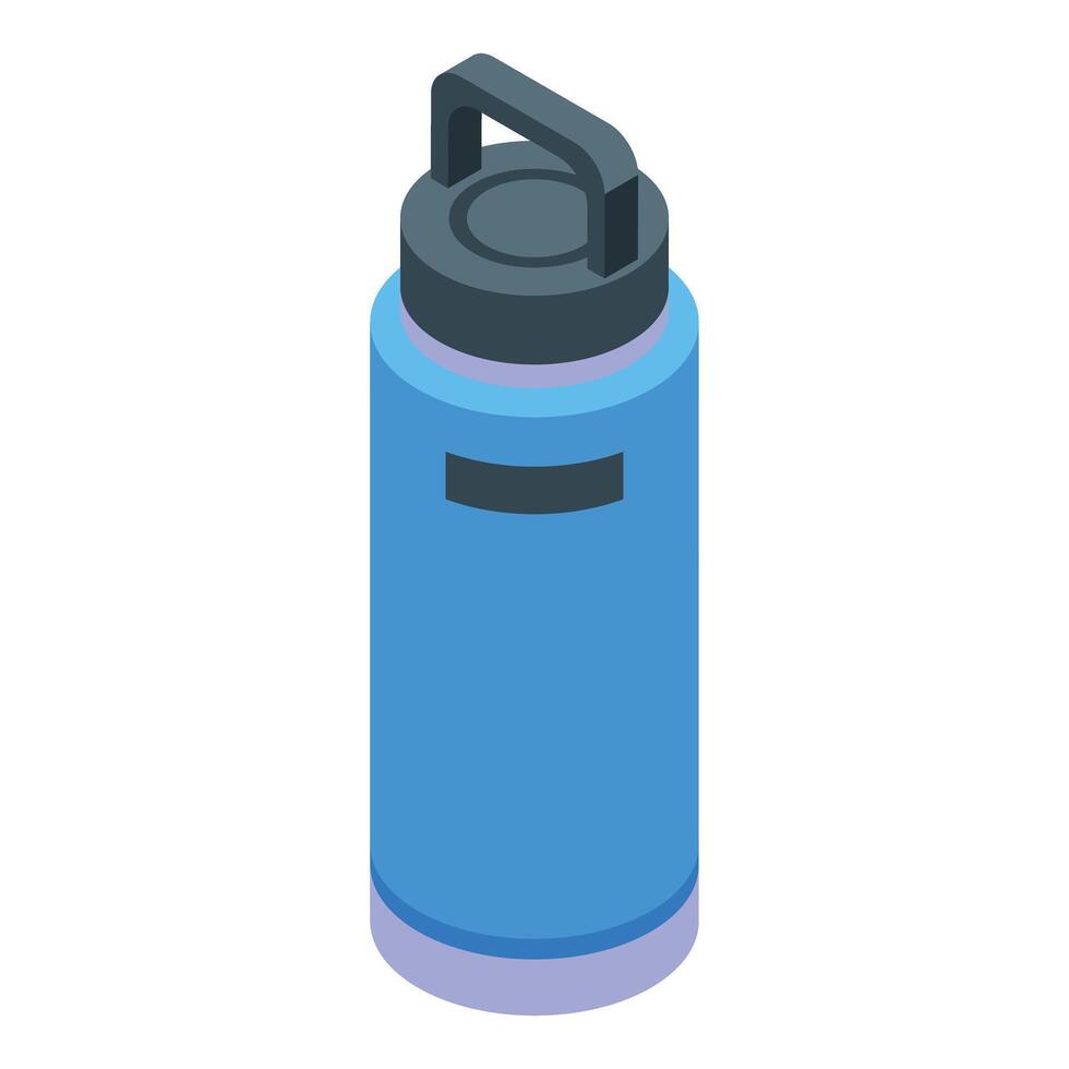 Blue reusable water bottle for keeping you hydrated vector