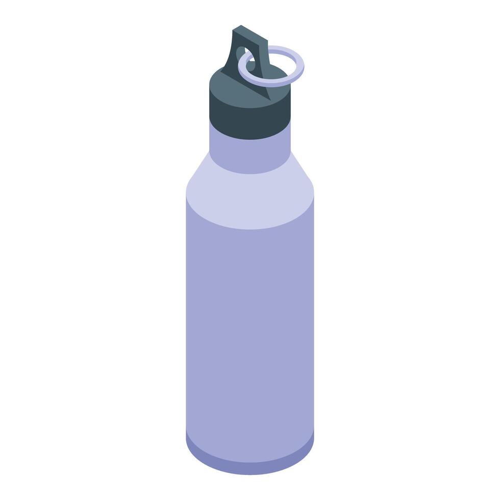 Reusable water bottle keeping you hydrated during workout vector