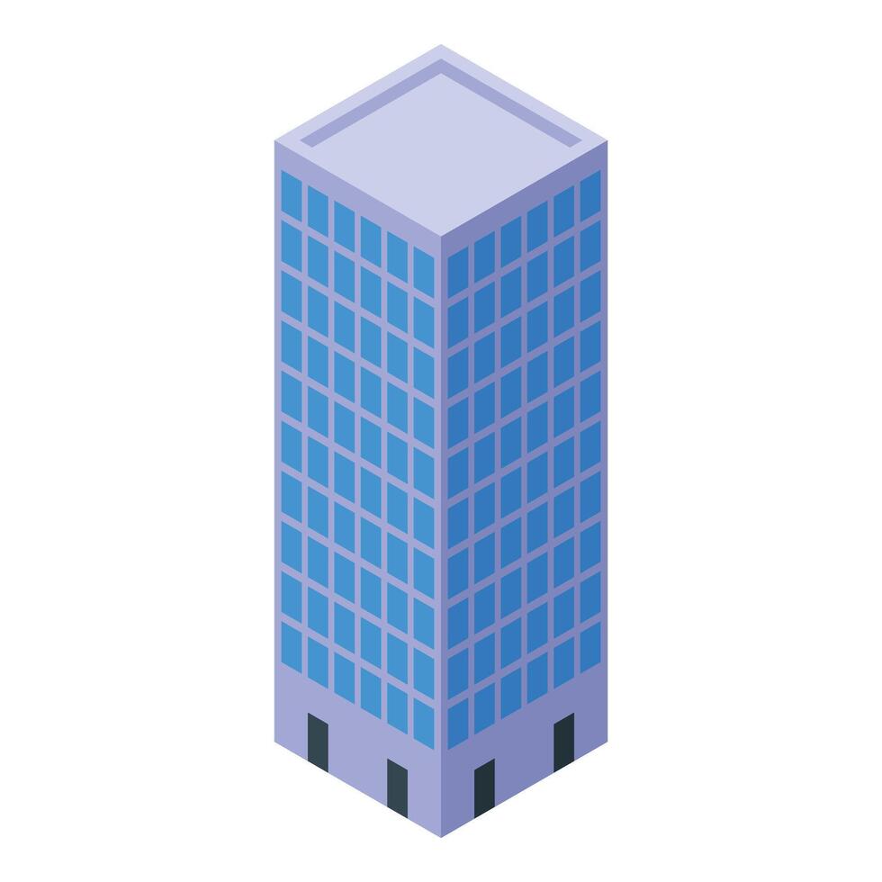 Isometric building showing modern urban architecture vector