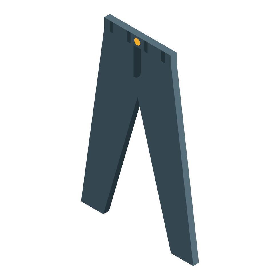Dark grey pants standing on invisible legs isometric view vector