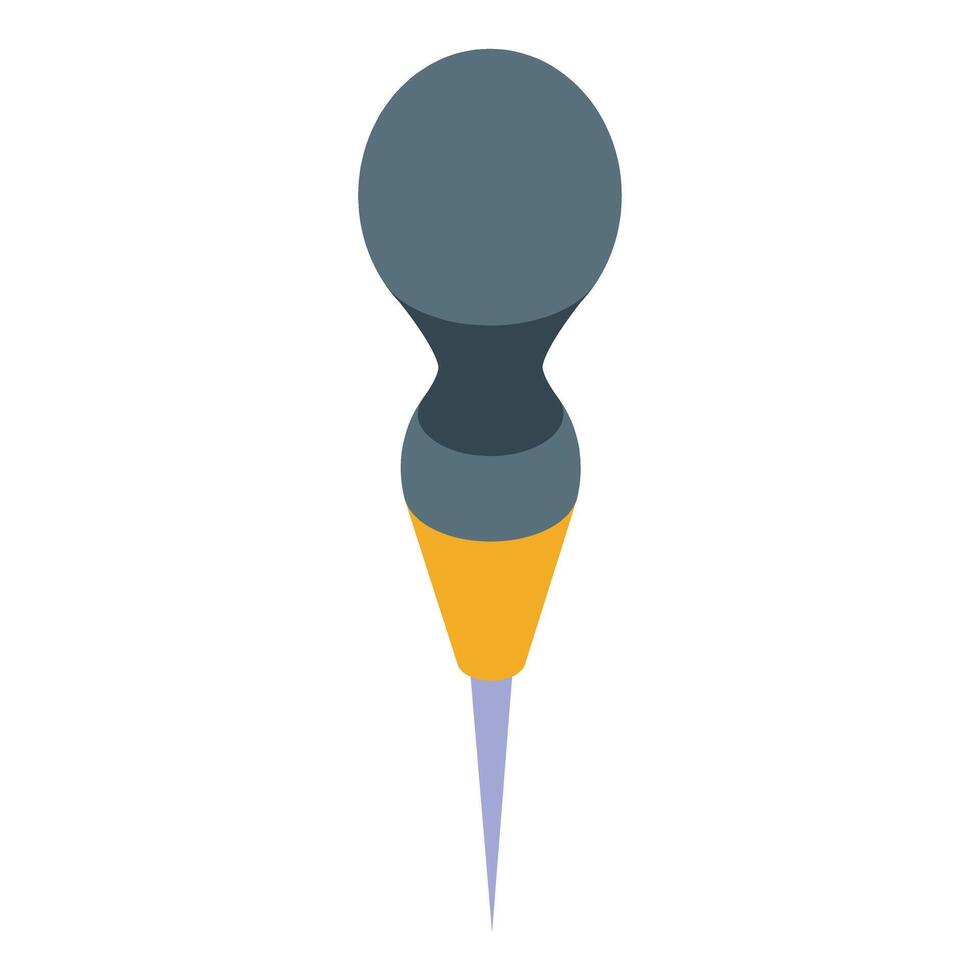 Engraving tool with round handle isometric icon vector