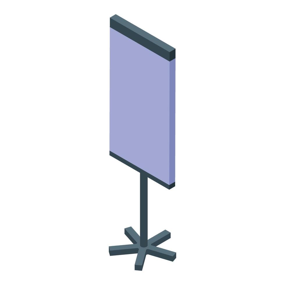 Blank projection screen standing on a stand is ready for presentation vector