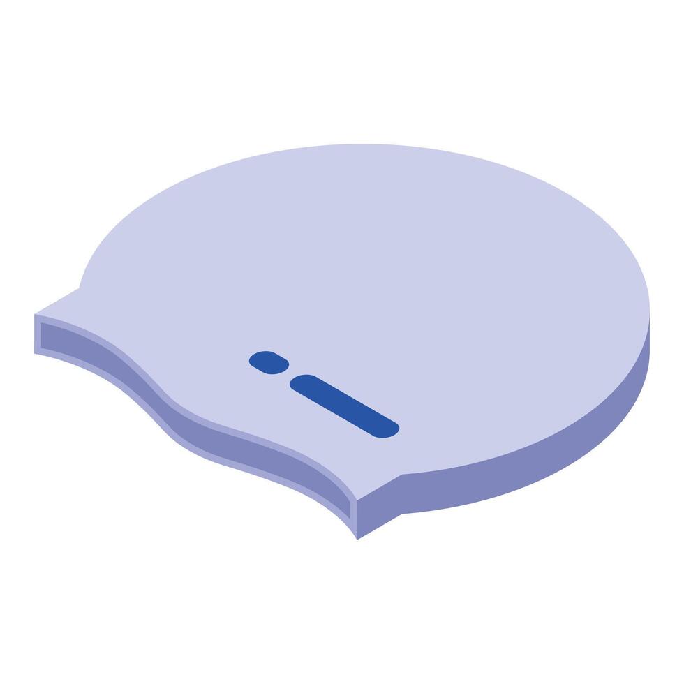 Professional swim cap lying on empty surface ready for swimmer vector