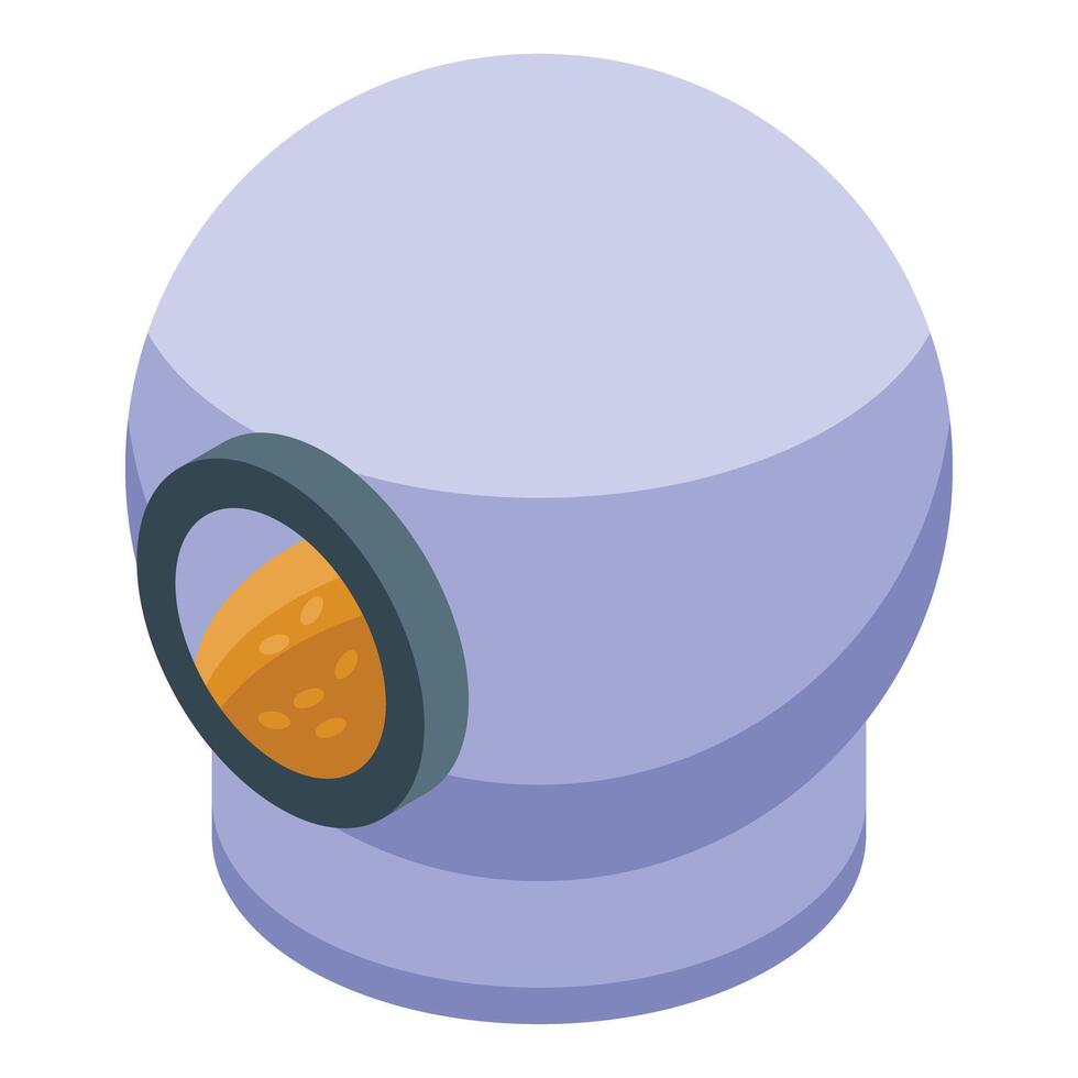 Astronaut helmet showing mars surface reflecting on visor vector