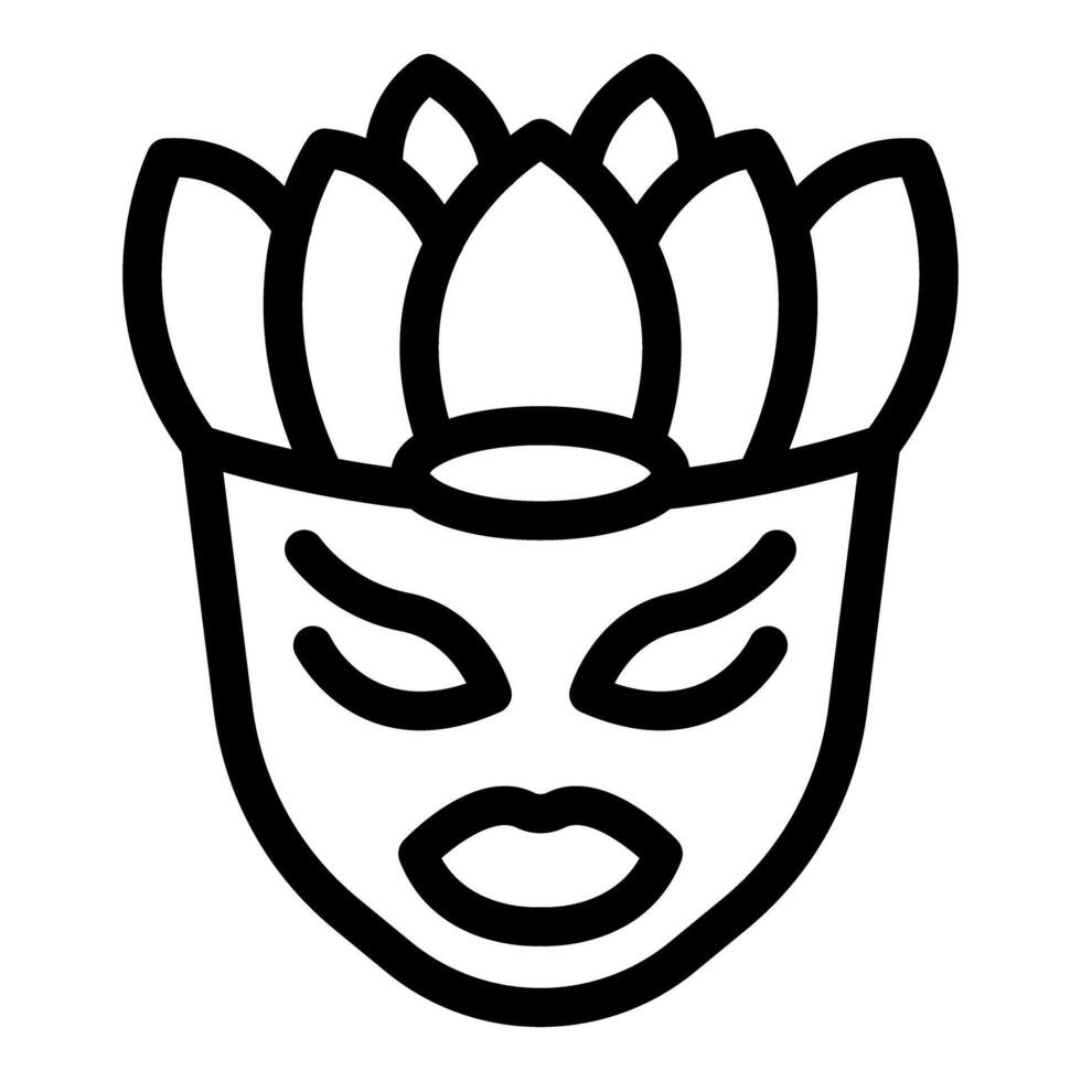 Carnival mask with feathers is representing brazilian culture and traditions vector