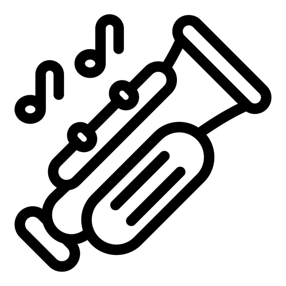Tuba playing music with musical notes for sound playing vector