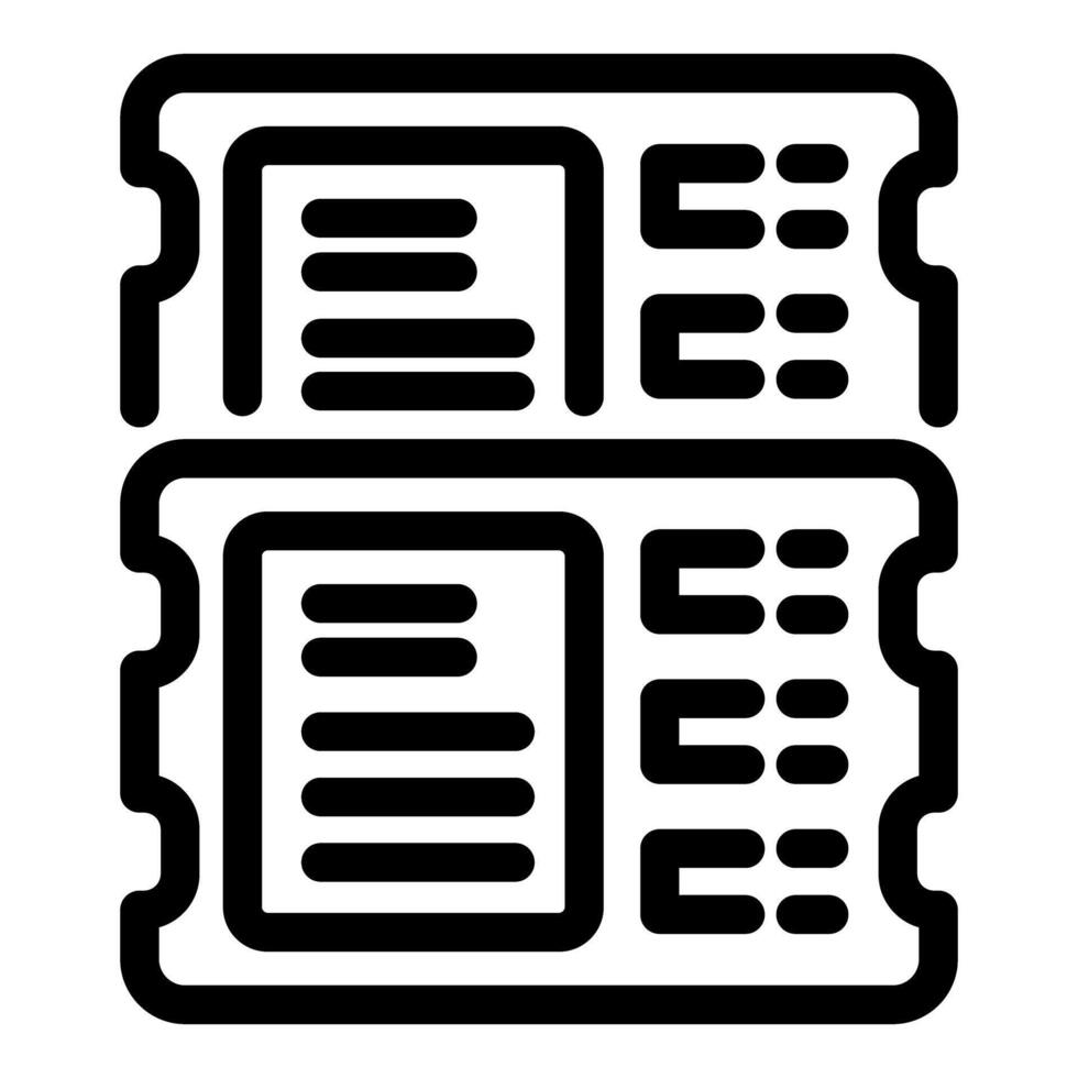 Computer random access memory modules icon representing data storage vector