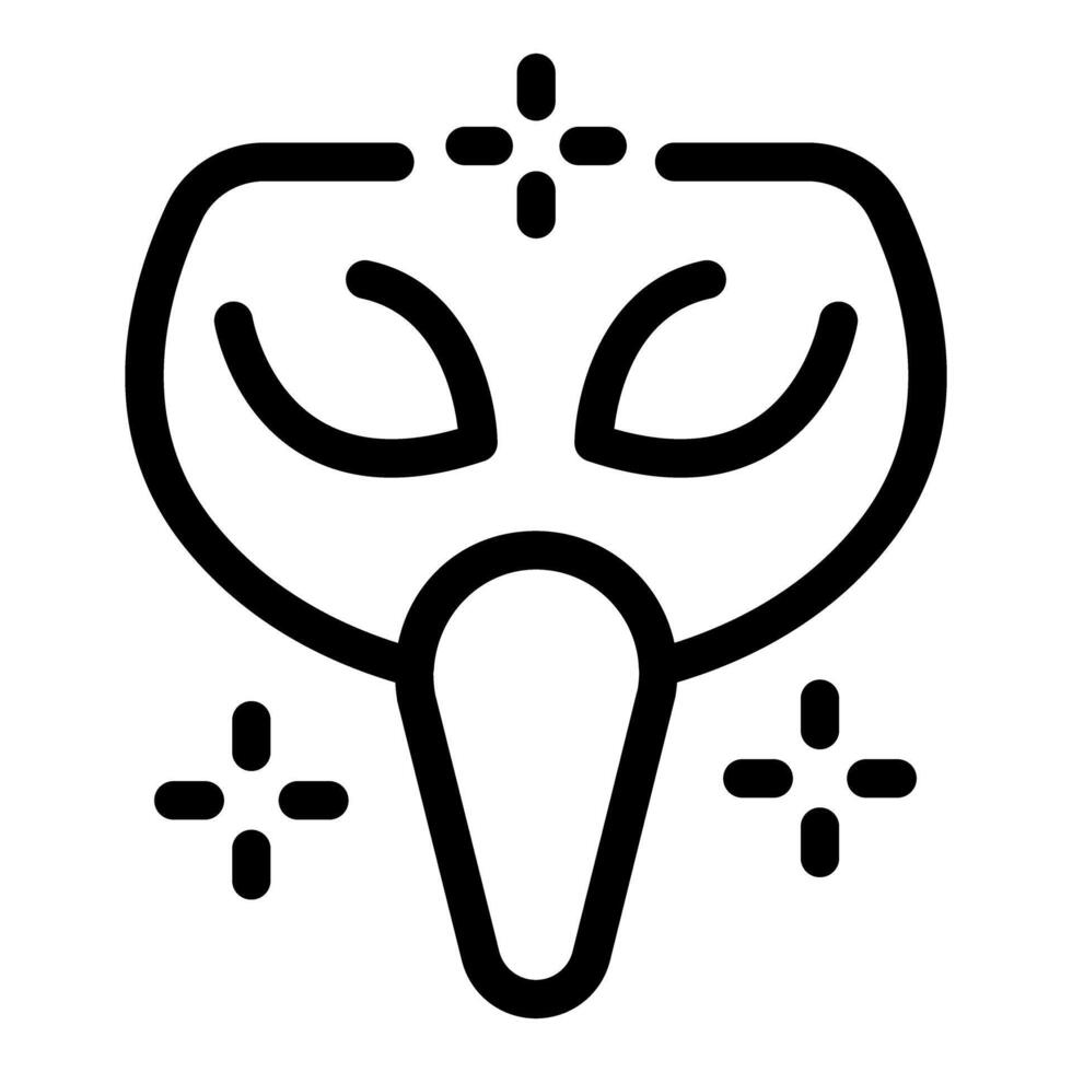 Plague doctor mask surrounded by glowing particles, symbolizing disease and protection vector