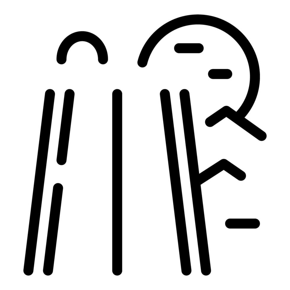 Ski lift taking skiers up mountain silhouette icon vector