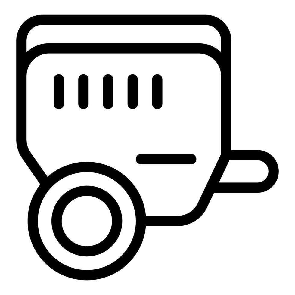 Portable power generator supplying energy for outdoor events vector