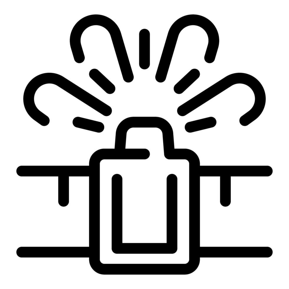 Simple icon of a sprinkler watering plants vector